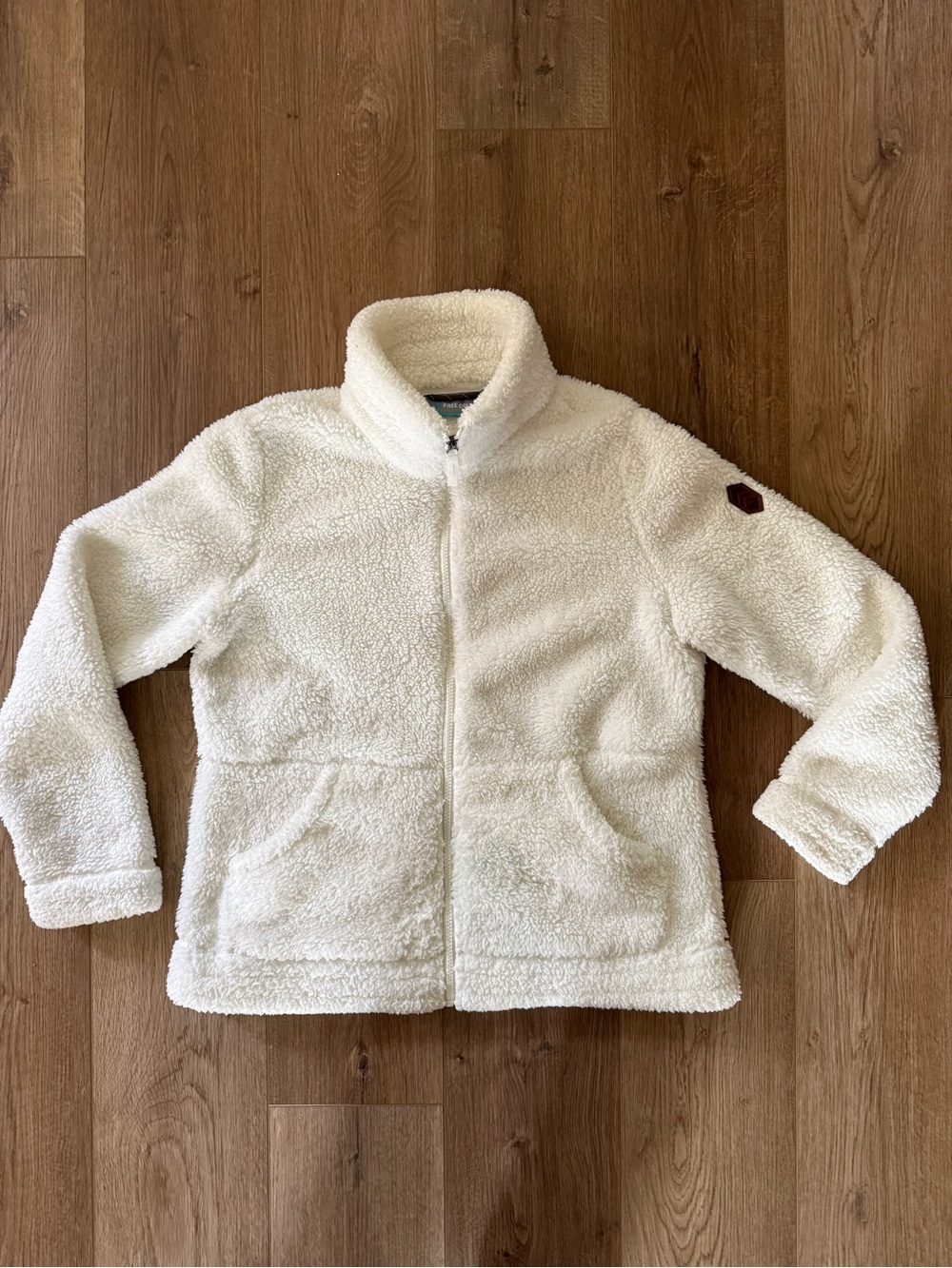Free Country Women’s Ivory Sherpa Fleece Full-Zip Jacket Medium